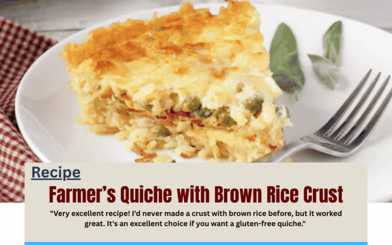 Farmer’s Quiche with Brown Rice Crust