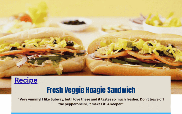 Fresh Veggie Hoagie Sandwich